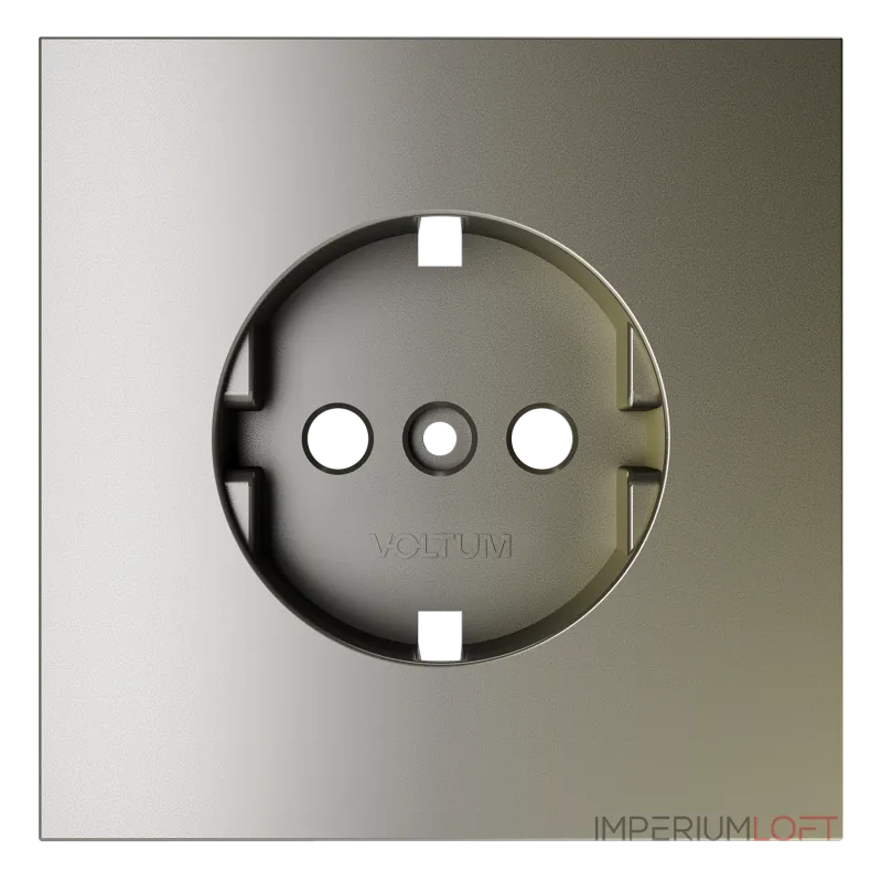 Накладка для розетки с заземлением S70 (шелк) Voltum VLS000604