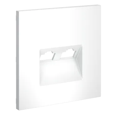 Накладка для розетки компьютерной двойной RJ45+RJ45 кат.6 S70 (белый матовый) Voltum VLS001402 Накладка для розетки компьютерной двойной RJ45+RJ45 кат.6 S70 (белый матовый) Voltum VLS001402