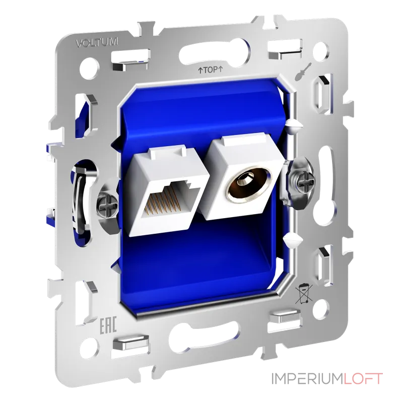 Механизм розетки TV+RJ45 кат. 6 S70 Voltum VLS0607M