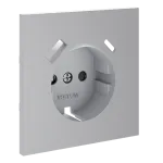 Накладка для розетки с заземлением и защитными шторками с USB A+C S70 (серый) Voltum VLS001016