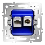 Механизм розетки TV+RJ45 кат. 6 S70 Voltum VLS0607M