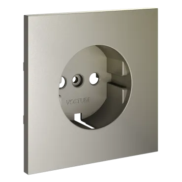 Накладка для розетки с заземлением S70 (шелк) Voltum VLS000604