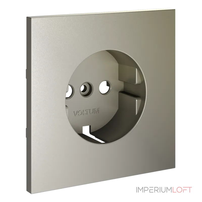 Накладка для розетки с заземлением S70 (шелк) Voltum VLS000604