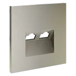 Накладка для розетки компьютерной двойной RJ45+RJ45 кат.6 S70 (шелк) Voltum VLS001404