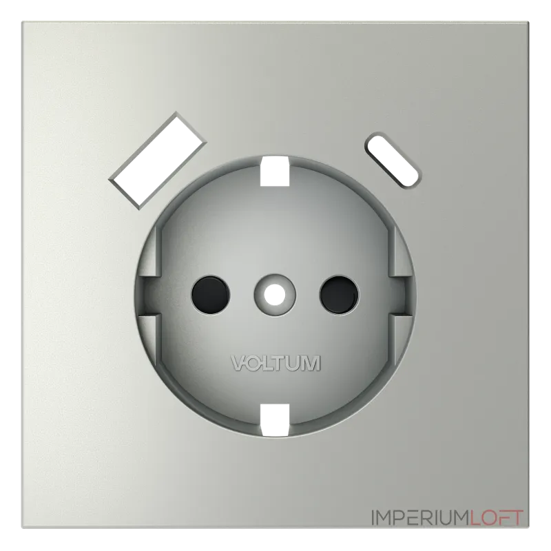 Накладка для розетки с заземлением и защитными шторками с USB A+C S70 (сталь) Voltum VLS001005 Накладка для розетки с заземлением и защитными шторками с USB A+C S70 (сталь) Voltum VLS001005