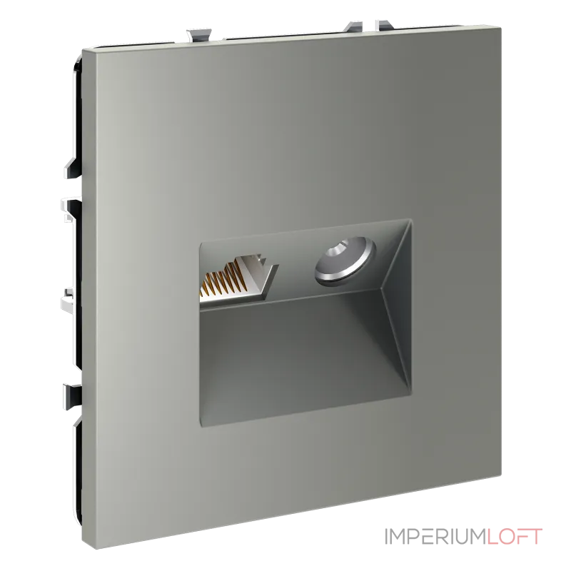 Розетка телевизионная встраиваемая S70 TV+RJ45 кат. 6 (сталь) Voltum VLS060705 Розетка телевизионная встраиваемая S70 TV+RJ45 кат. 6 (сталь) Voltum VLS060705
