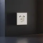 Накладка для розетки с заземлением и защитными шторками с USB A+A S70 (хлопок) Voltum VLS000913