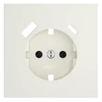 Накладка для розетки с заземлением и защитными шторками с USB A+C S70 (хлопок) Voltum VLS001013