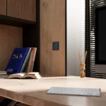 Выключатель встраиваемый S70 для жалюзи 10А (графит) Voltum VLS020707