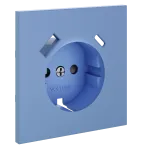 Накладка для розетки с заземлением и защитными шторками с USB A+C S70 (деним) Voltum VLS001015