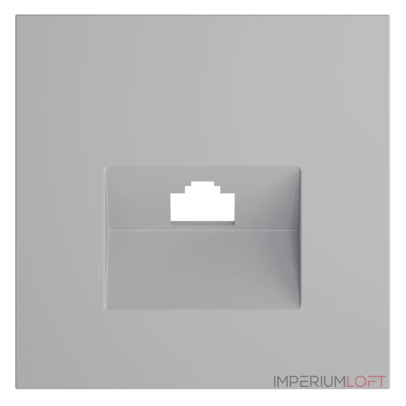 Накладка для розетки компьютерной RJ45 кат.6 S70 (серый) Voltum VLS001316