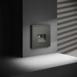Розетка телевизионная встраиваемая S70 TV+RJ45 кат. 6 (титан) Voltum VLS060706