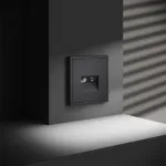 Розетка телевизионная встраиваемая S70 TV+RJ45 кат. 6 (графит) Voltum VLS060707