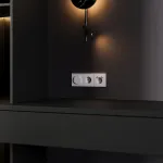 Накладка для розетки с заземлением и защитными шторками с USB A+A S70 (серый) Voltum VLS000916