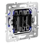 Механизм проходного переключателя двухклавишного 10А S70 Voltum VLS0203M