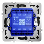Перекрестный переключатель встраиваемый S70 двухклавишный 10А (сталь) Voltum VLS020505