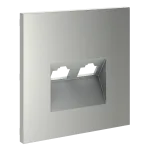 Накладка для розетки компьютерной двойной RJ45+RJ45 кат.6 S70 (сталь) Voltum VLS001405