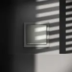 Выключатель встраиваемый S70 одноклавишный с подсветкой 10А (сталь) Voltum VLS010205