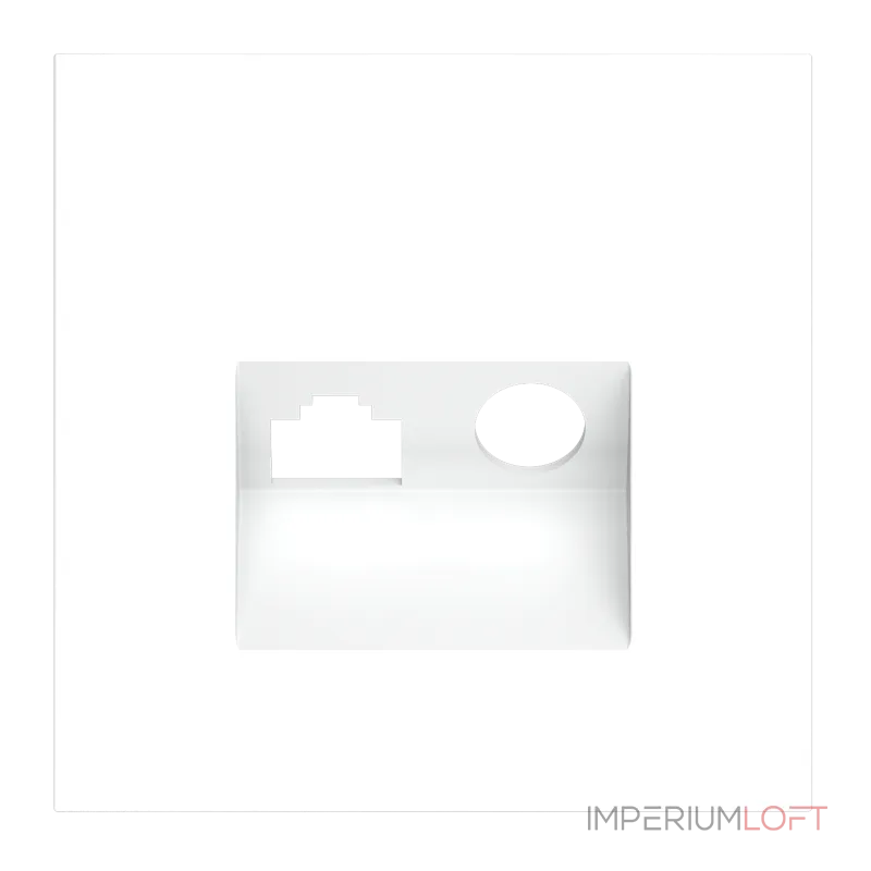 Накладка для розетки TV+RJ45 кат. 6 S70 (белый матовый) Voltum VLS002702