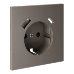 Накладка для розетки с заземлением и защитными шторками с USB A+C S70 (капучино) Voltum VLS001014
