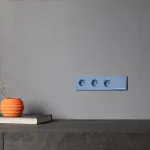 Накладка для розетки с заземлением и защитными шторками с USB A+A S70 (деним) Voltum VLS000915