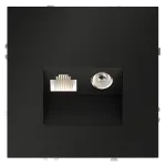 Розетка телевизионная встраиваемая S70 TV+RJ45 кат. 6 (черный матовый) Voltum VLS060708