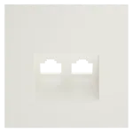Накладка для розетки компьютерной двойной RJ45+RJ45 кат.6 S70 (хлопок) Voltum VLS001413