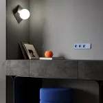 Накладка для розетки с заземлением и защитными шторками с USB A+A S70 (деним) Voltum VLS000915