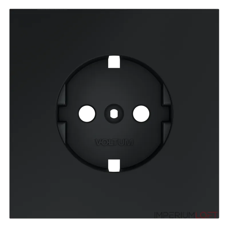 Накладка для розетки с заземлением S70 (графит) Voltum VLS000607