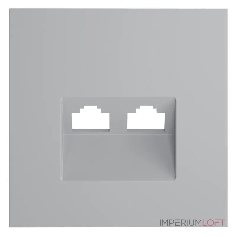 Накладка для розетки компьютерной двойной RJ45+RJ45 кат.6 S70 (серый) Voltum VLS001416 Накладка для розетки компьютерной двойной RJ45+RJ45 кат.6 S70 (серый) Voltum VLS001416