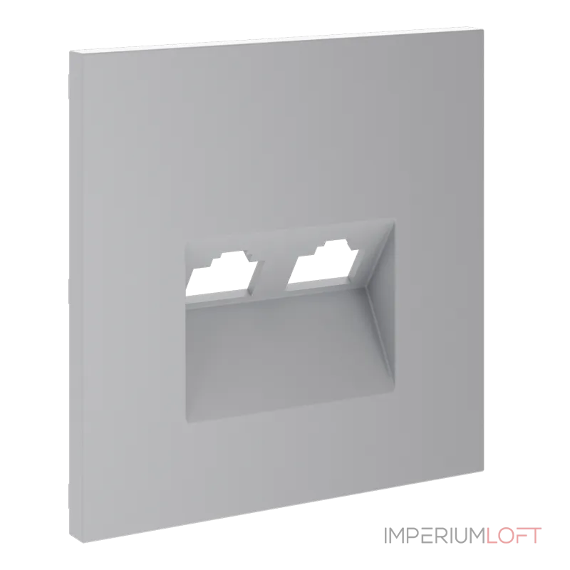Накладка для розетки компьютерной двойной RJ45+RJ45 кат.6 S70 (серый) Voltum VLS001416 Накладка для розетки компьютерной двойной RJ45+RJ45 кат.6 S70 (серый) Voltum VLS001416