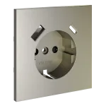 Накладка для розетки с заземлением и защитными шторками с USB A+C S70 (шелк) Voltum VLS001004