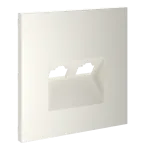 Накладка для розетки компьютерной двойной RJ45+RJ45 кат.6 S70 (хлопок) Voltum VLS001413
