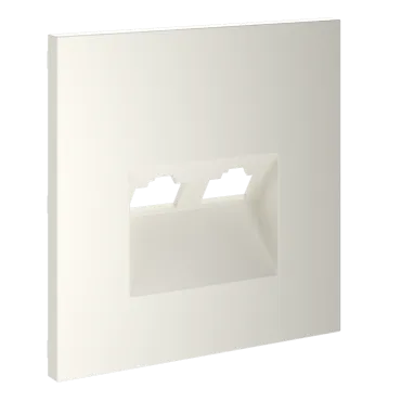 Накладка для розетки компьютерной двойной RJ45+RJ45 кат.6 S70 (хлопок) Voltum VLS001413