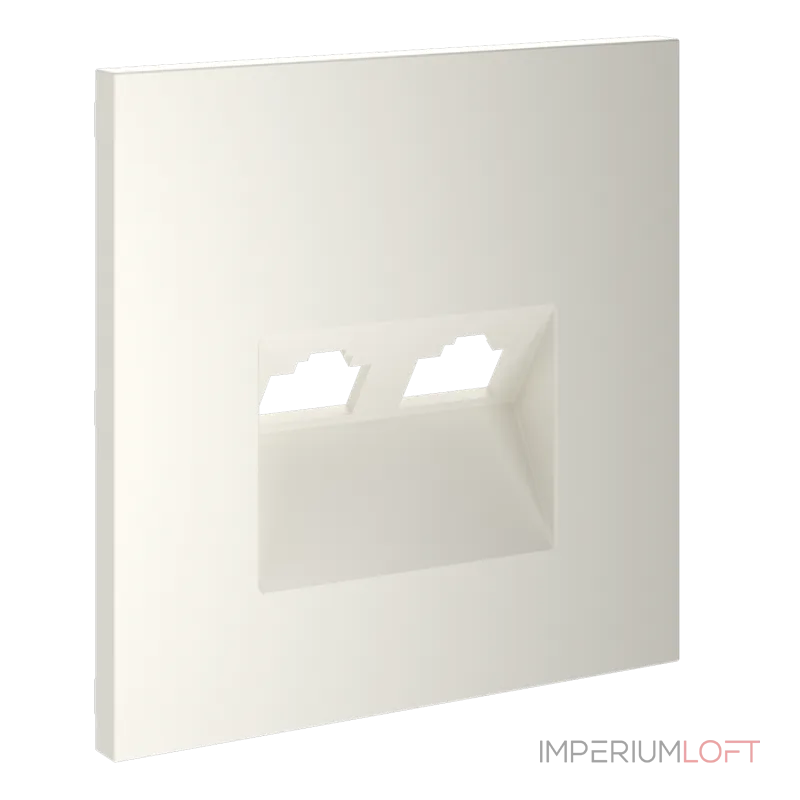 Накладка для розетки компьютерной двойной RJ45+RJ45 кат.6 S70 (хлопок) Voltum VLS001413