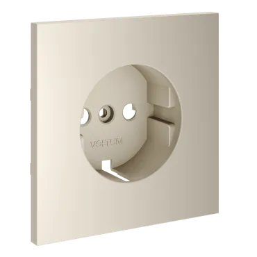 Накладка для розетки с заземлением S70 (кашемир) Voltum VLS000603