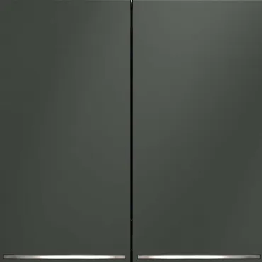 Выключатель встраиваемый Voltum S70 двухклавишный с подсветкой 10А (титан) VLS020206