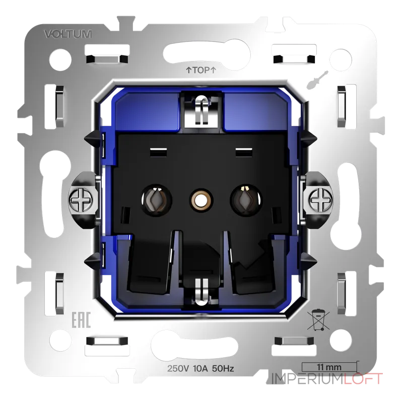 Механизм розетки с заземлением 16А S70 Voltum VLS0401M