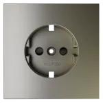 Накладка для розетки с заземлением и защитными шторками S70 (шелк) Voltum VLS000704