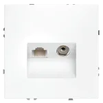 Розетка телевизионная встраиваемая S70 TV+RJ45 кат. 6 (белый матовый) Voltum VLS060702