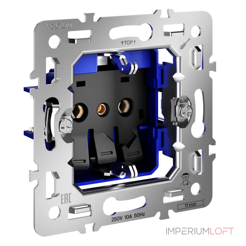 Механизм розетки с заземлением 16А S70 Voltum VLS0401M