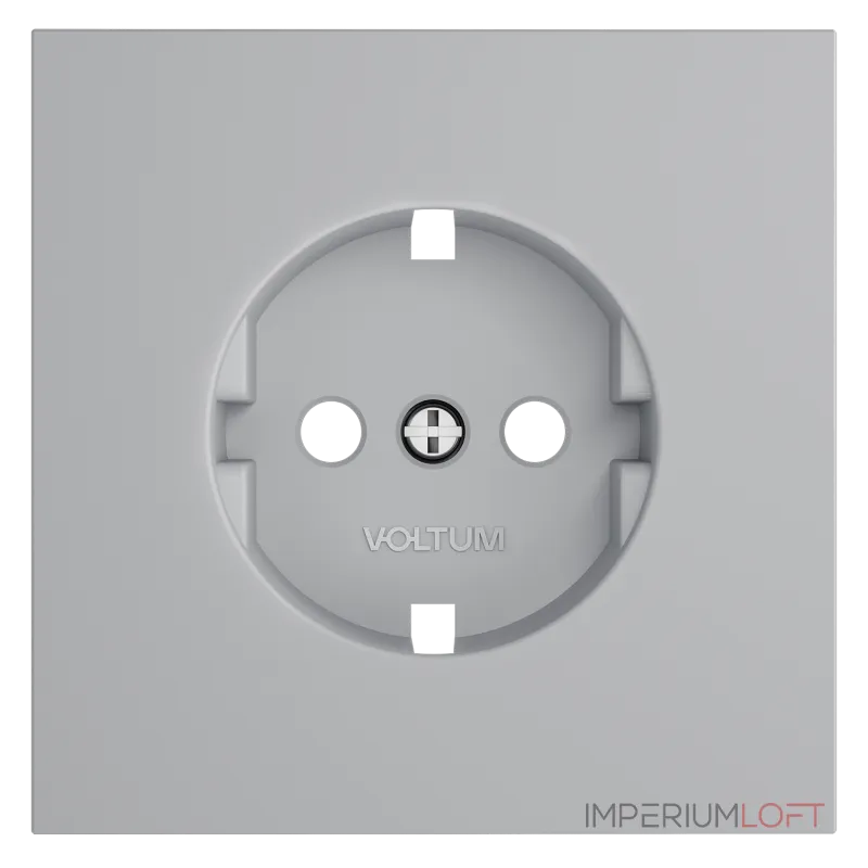 Накладка для розетки с заземлением S70 (серый) Voltum VLS000616