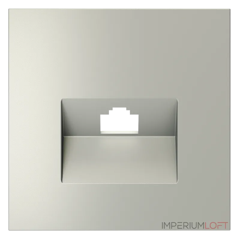 Накладка для розетки компьютерной RJ45 кат.6 S70 (сталь) Voltum VLS001305