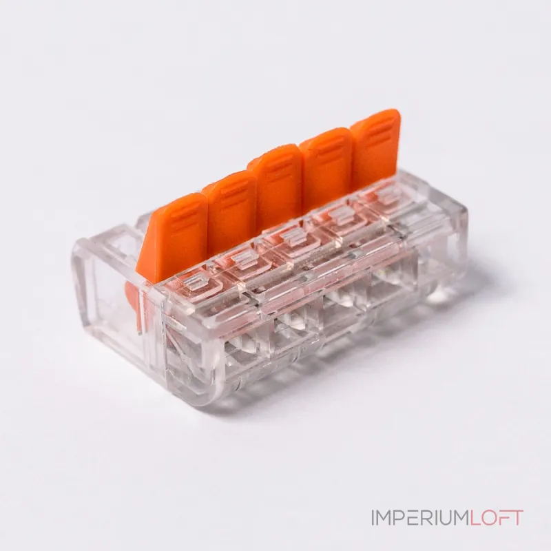 Коннектор WattMe CMK - 221-615 клемма 5-проводная от ImperiumLoft Коннектор WattMe CMK - 221-615 клемма 5-проводная от ImperiumLoft