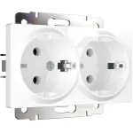 Розетка двойная с заземлением Werkel W1172001