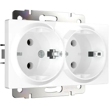 Розетка двойная с заземлением Werkel W1172001 Розетка двойная с заземлением Werkel W1172001