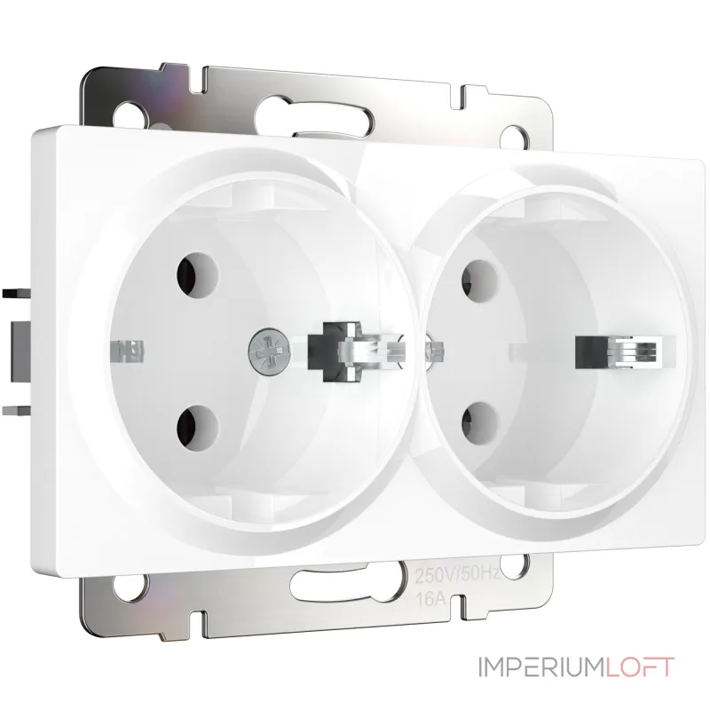 Розетка двойная с заземлением Werkel W1172001 Розетка двойная с заземлением Werkel W1172001