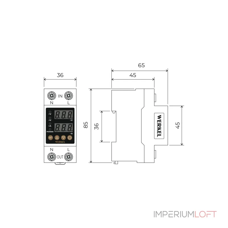 Реле напряжения 1P+ 63АWerkel a066459