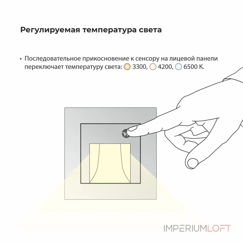 Встраиваемая LED подсветка три режима с датчиком движения Werkel a062470 от ImperiumLoft