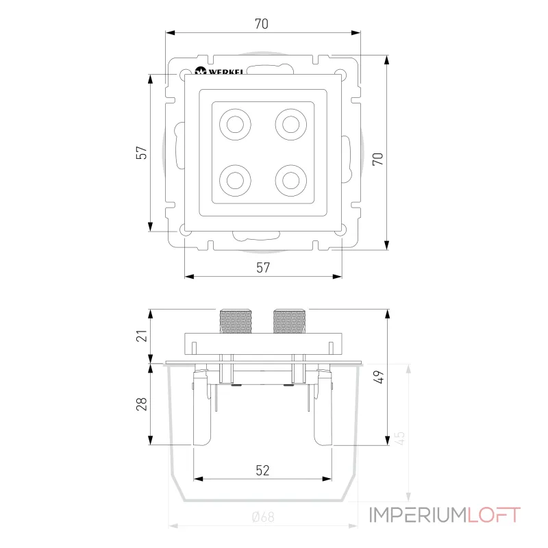 Акустическая розетка Werkel W1185006 Акустическая розетка Werkel W1185006
